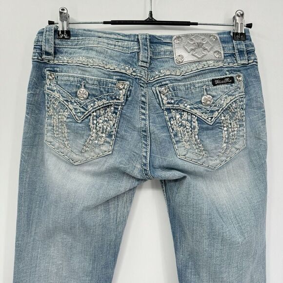 MISS ME Woman's  Signature Skinny blue denim Jean Sz‎ 27 - Picture 4 of 10